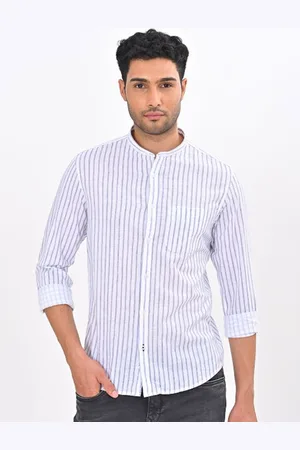 Indian Terrain Men Chiseled Skinny Fit Opaque Striped Casual Shirt