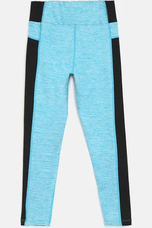 Chimprala Girls Blue Solid Sports Tights