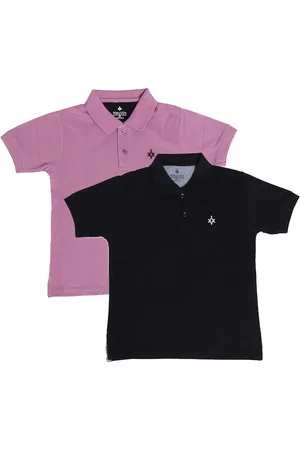 BAESD Boys Pack Of 2 Polo Collar Cotton T-shirt