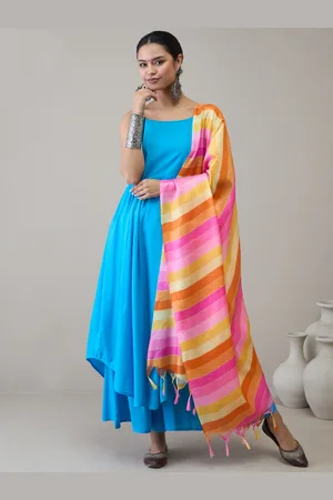 InWeave Women Empire Kurta with Palazzos & With Dupatta