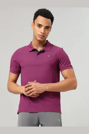 TECHNOSPORT Men Polo Collar Antimicrobial Slim Fit T-shirt