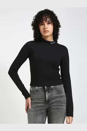 Calvin Klein Women High Neck Fitted Top