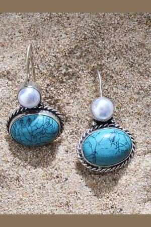 EL REGALO Beaded Contemporary Drop Earrings