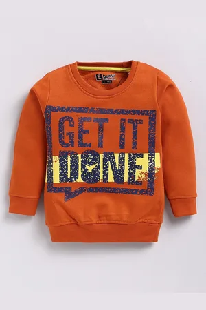 Eteenz Girls Typography Printed Round-Neck Premium Cotton Sweatshirt