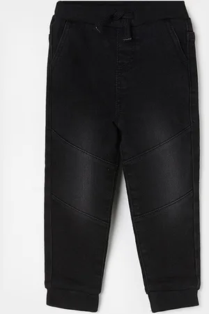 Lifestyle Boys Mid-Rise Dark Shade Clean Look Pure Cotton Joggers