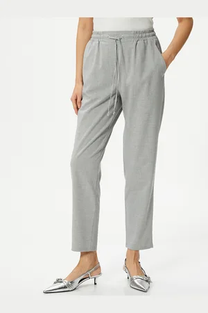 Koton Women Mid-Rise Peg Trousers