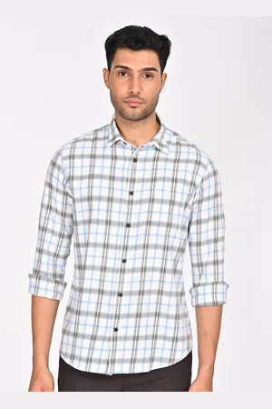 Indian Terrain Men Classic Slim Fit Opaque Checked Casual Shirt