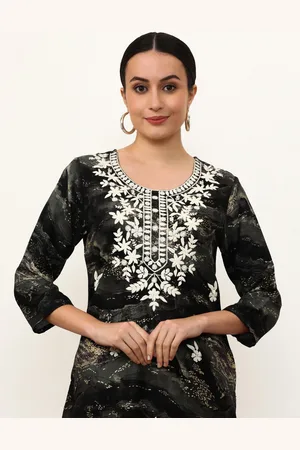 Jaipur Women Floral Printed Thread Work Kurta