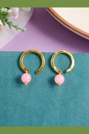 Silvermerc Designs Gold Plated Contemporary Drop Earrings