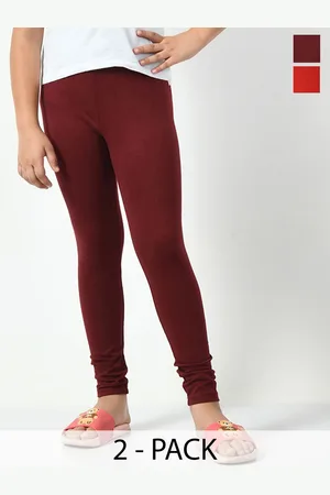 KAYU Girls Pack Of 2 Churidar Length Leggings