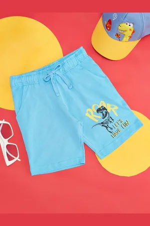 Pantaloons Boys Typography Printed Pure Cotton Shorts