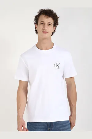 Calvin Klein Men Typography Printed Round Neck Cotton T-shirt