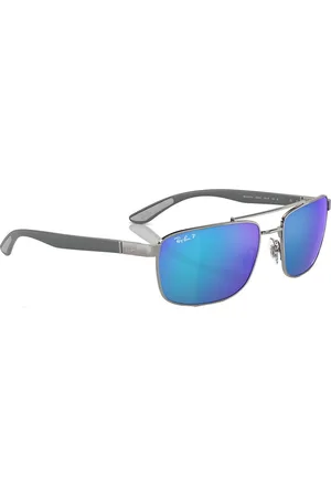 Ray-Ban Unisex Polarized Blue Lens Rectangle Sunglasses - 0RB3737CH004/A160