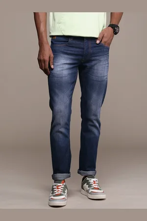 WROGN Men Slim Fit Heavy Fade Stretchable Jeans