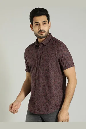Indian Terrain Men Slim Fit Floral Opaque Printed Casual Shirt