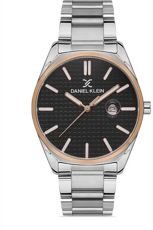 Daniel Klein Premium Men Black Dial & Silver Toned Straps Analogue Watch DK.1.13324-4_OR