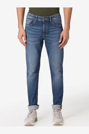 Red Tape Men Blue Skinny Fit Heavy Fade Stretchable Jeans