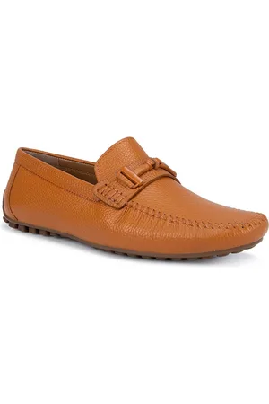 ROSSO BRUNELLO Men Textured Leather Loafers