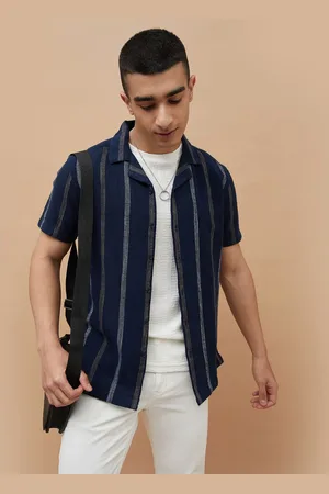 Lifestyle Men Opaque Striped Casual Shirt