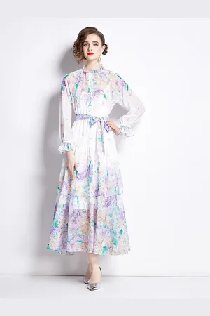 JC Collection Women Floral Printed Fit and Flare Dress