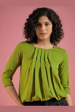 Mayra Women Solid Blouson Top