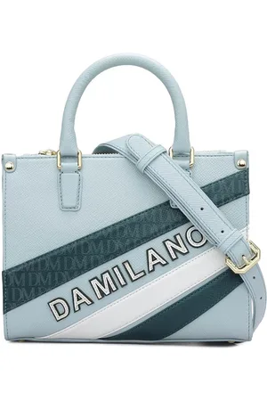 Da Milano Textured Leather Structured Satchel with Cut Work
