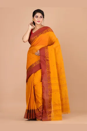 HOUSE OF ARLI Ethnic Motifs Woven Design Pure Cotton Taant Saree