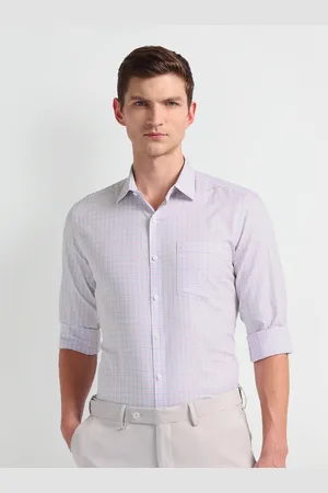 Arrow Spread Collar Long Sleeves Tartan Checks Opaque Regular Fit Checked Formal Shirt