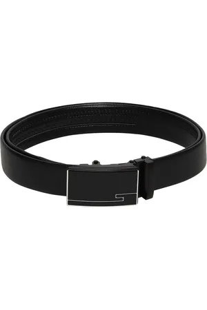Winsome Deal Men Textured Slider Buckle Closure Formal Belt