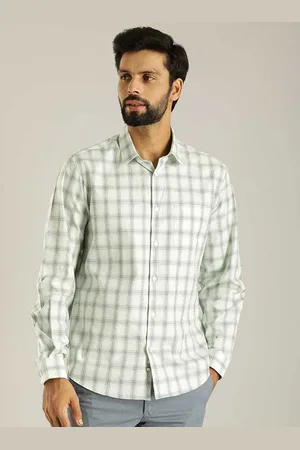 Indian Terrain Men Slim Fit Tartan Checks Opaque Checked Casual Shirt