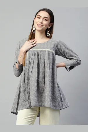 RAJGRANTH Grey Printed Tunic