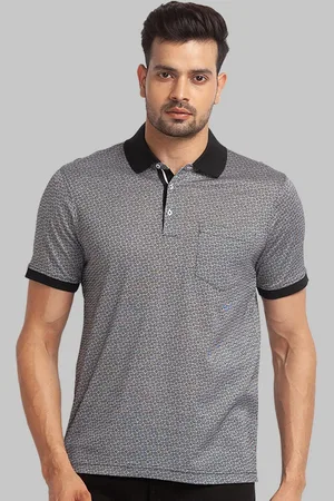 Park Avenue Men Printed Polo Collar Organic Cotton T-shirt