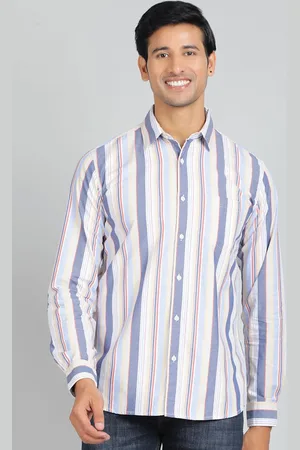JADE BLUE Men Slim Fit Opaque Striped Casual Shirt
