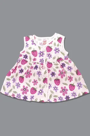Born Floral Print Organic Cotton A-Line Dress