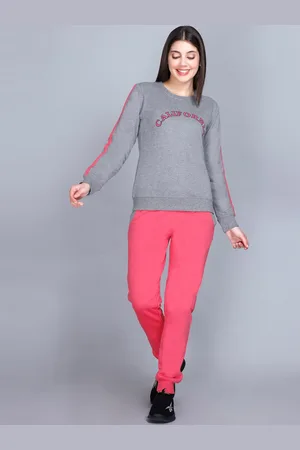 WILD WEST Typography Printed Round Neck Tracksuits