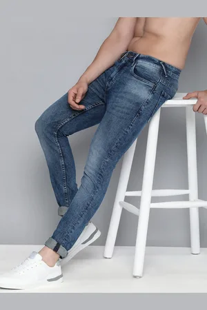 HERE&NOW Men Skinny Fit Heavy Fade Stretchable Jeans