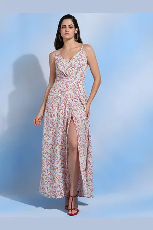 DODO & MOA Women Floral Printed Empire Maxi Dress