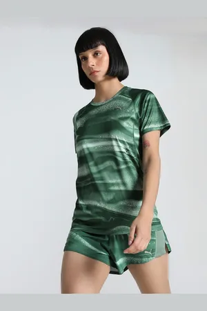 PUMA Women Velocity Printed Round Neck Short Sleeve Running T-Shirt