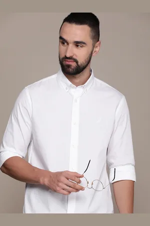 Nautica Pure Cotton Slim Fit Striped Casual Shirt