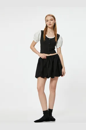 Koton Women Solid Round Neck Polyester Top