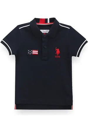 Ralph Lauren Boys Polo Collar Contrast Piping Applique T-shirt