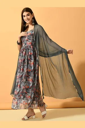 Kalini Women Floral Printed Fit and Flare Midi Dress