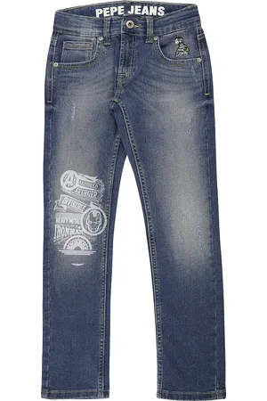Pepe Jeans Boys Slim Fit Mildly Distressed Heavy Fade Jeans