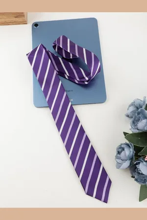 Alvaro Castagnino Men Striped Silk Skinny Tie