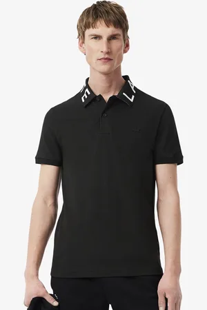 Lacoste Men Solid Polo Collar Cotton T-shirt