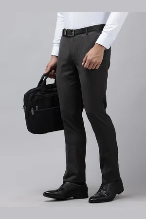 Arrow Men Textured Hudson Tapered Fit Formal Trousers