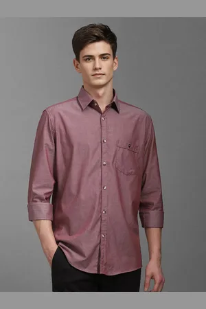 Louis Philippe Men Textured Slim Fit Cotton Casual Shirt