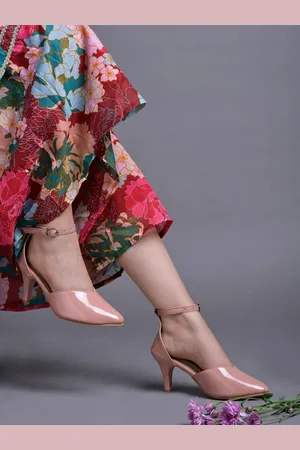 DressBerry Women Kitten Sandals with Ankle Loop