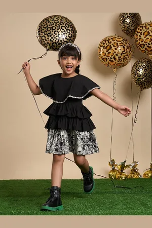LIL DRAMA Girls Print A-Line Dress