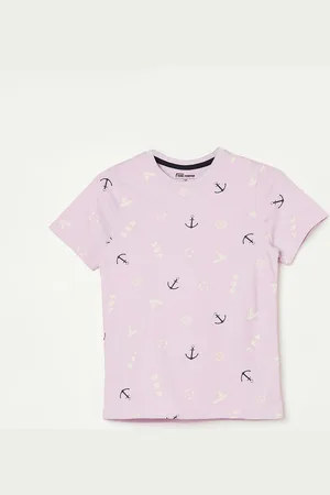 Lifestyle Boys Round Neck Conversational Printed T-shirt
